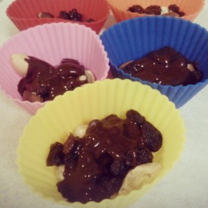 Sometimes simple desserts are the best. Like these stevia-sweetened chocolate fruit & nut clusters. 