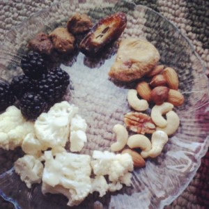 I love my random, nutrient-packed snack plates!