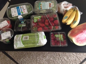 Giant produce haul (mostly organic) from Whole Foods. 